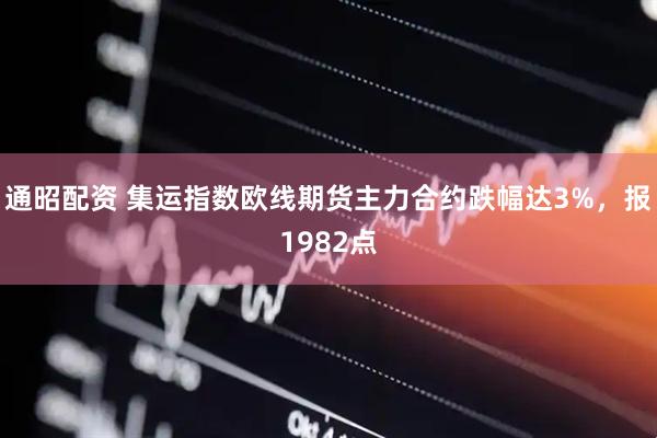 通昭配资 集运指数欧线期货主力合约跌幅达3%，报1982点