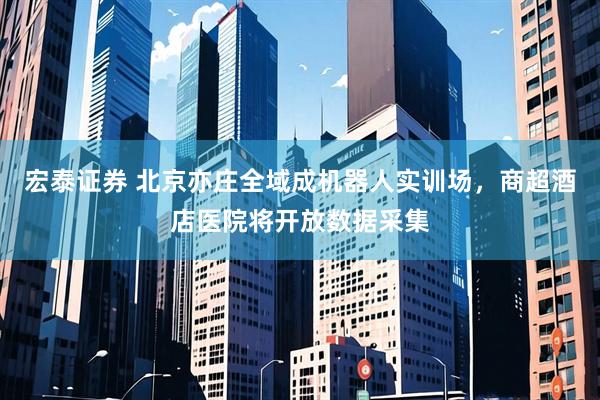 宏泰证券 北京亦庄全域成机器人实训场，商超酒店医院将开放数据采集